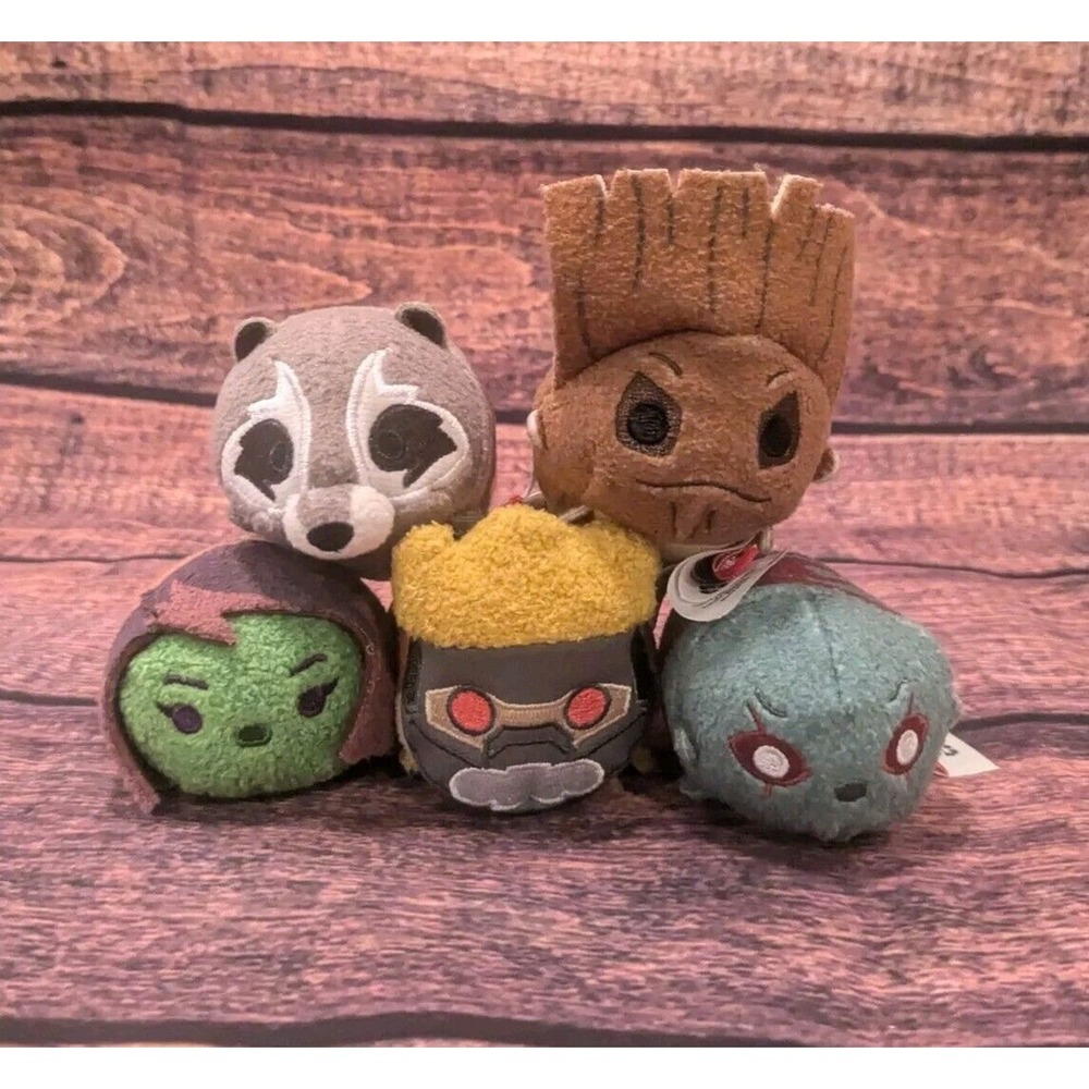 Tsum Tsum Marvel Guardians of the Galaxy, Starlord Groot Rocket Gamora Drax SET